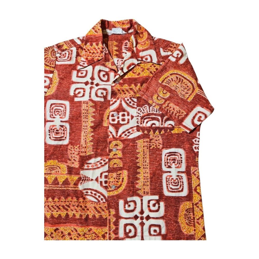 Vintage Hawaiiana Modes Hawaiian Short Sleeve Shirt Cotton Single Stitch Men's M